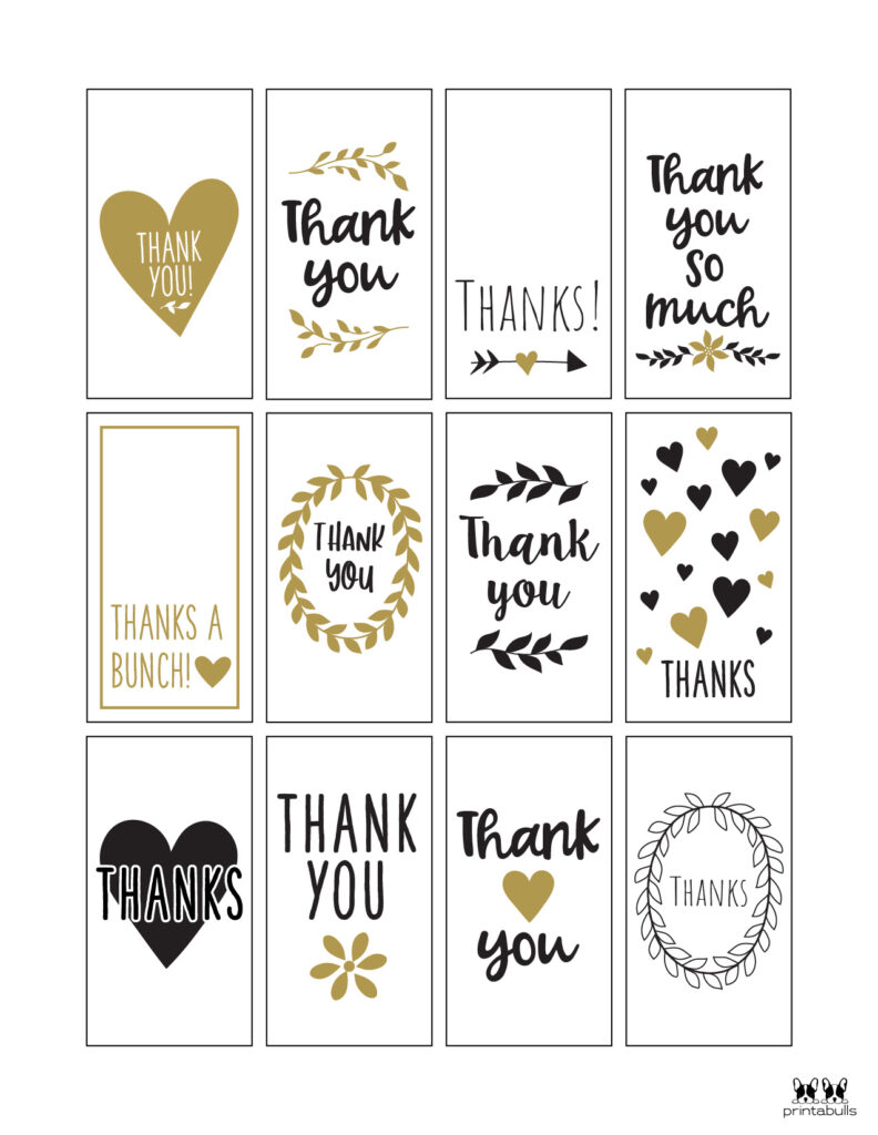 diy printable thank you tags