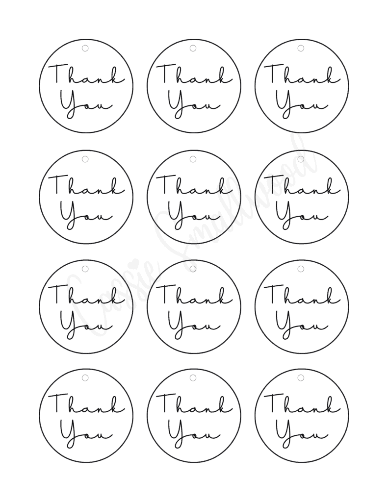 diy printable thank you tags