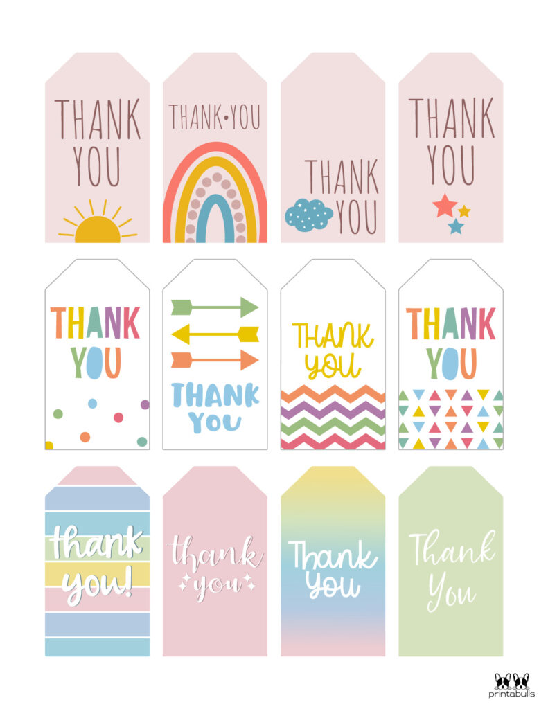 diy printable thank you tags
