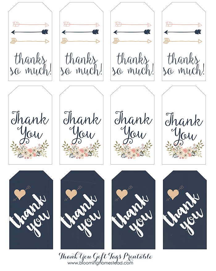 diy printable thank you tags