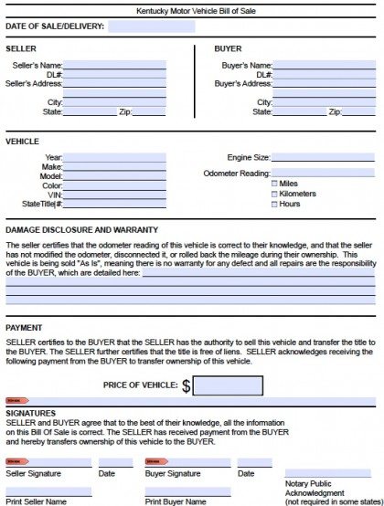 dmv printable bill of sale indiana