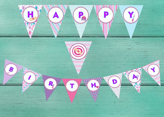 doc mcstuffins happy birthday banner printable