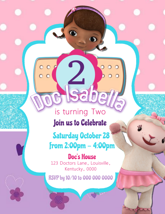 doc mcstuffins happy birthday banner printable