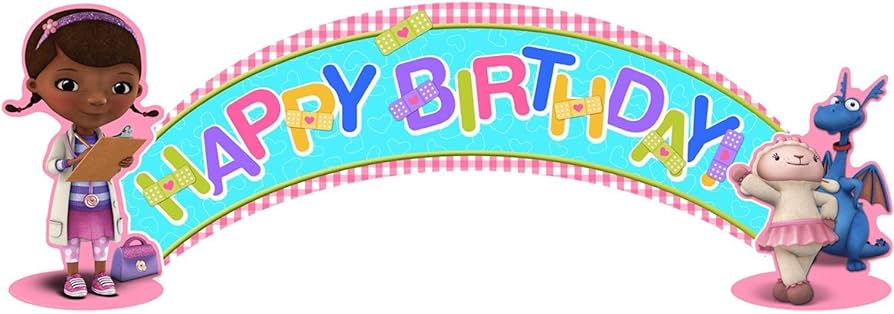 doc mcstuffins happy birthday banner printable