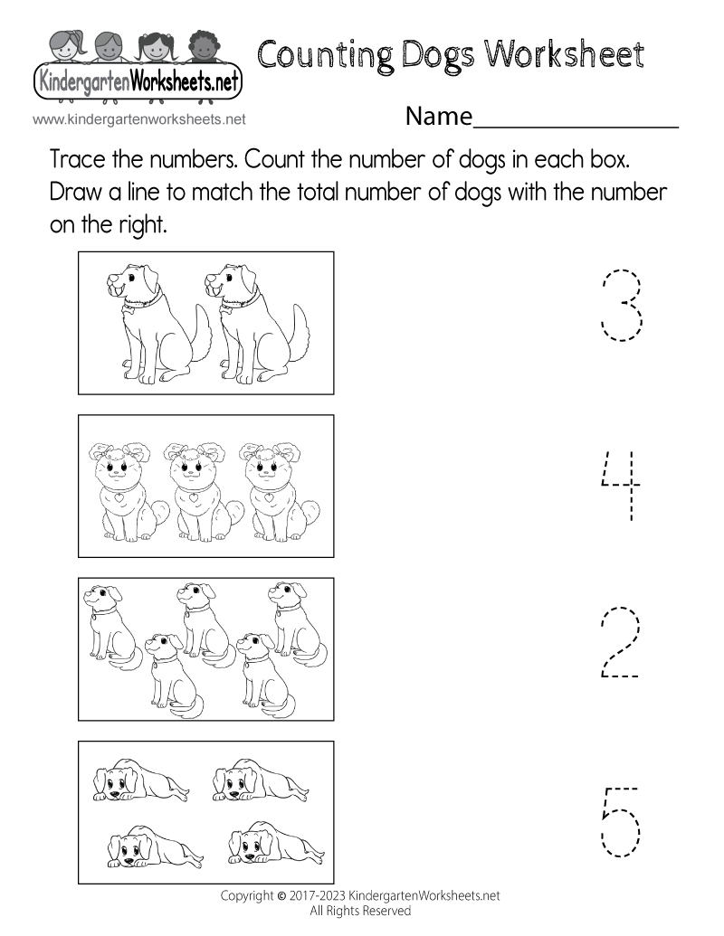 Counting Dogs Worksheet - Free Printable, Digital, & PDF - Worksheets ...