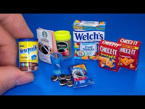 DIY How to make miniature food pack for Barbie Dollhouse Crafts and hacks