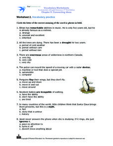 Worksheet 2 Vocabulary Practice Worksheet for 4th - 5th Grade ...