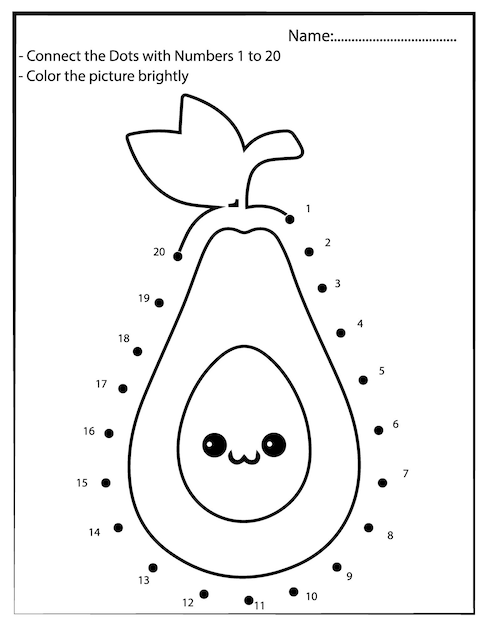 Premium Vector | Dot to dot kawaii coloring page cartoon sweet ...