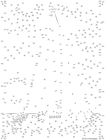 dot to dot boat printable