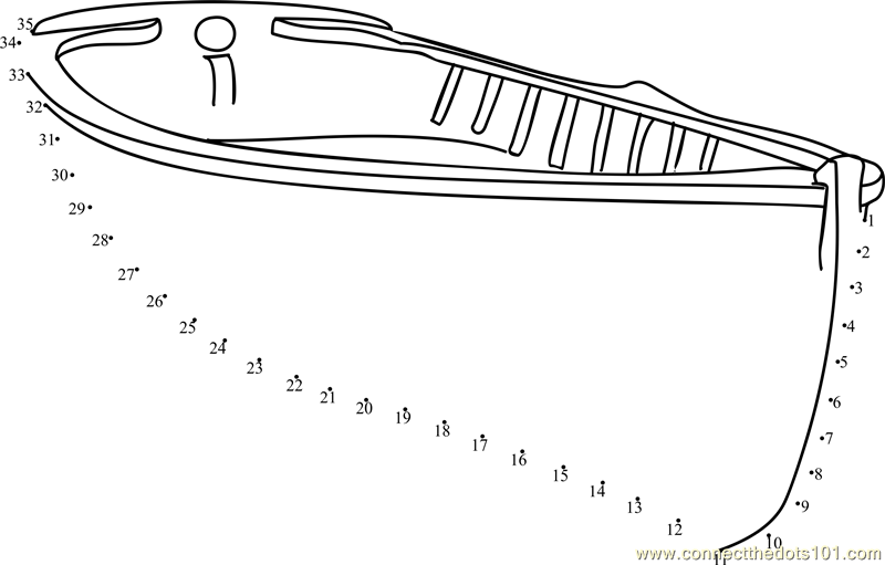 dot to dot boat printable