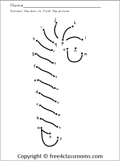 Free Christmas Alphabet Dot to Dot - Free Worksheets ...