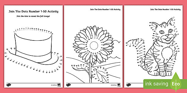dot to dot worksheet 1 50