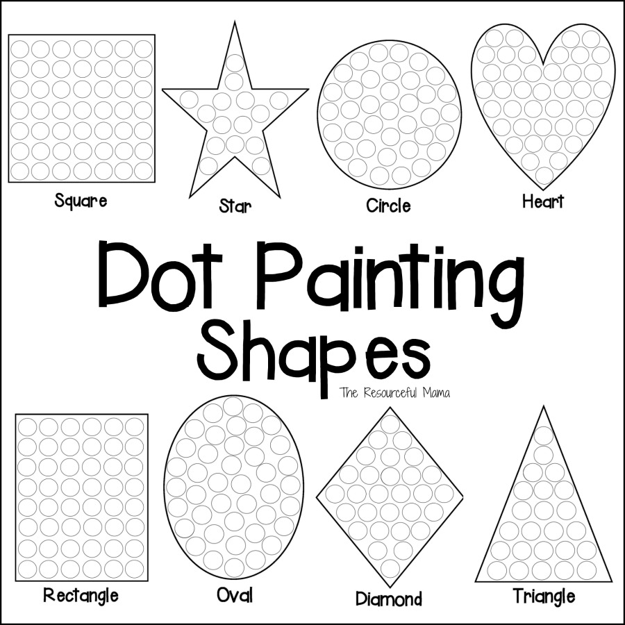 Shapes Dot Painting {Free Printable} 