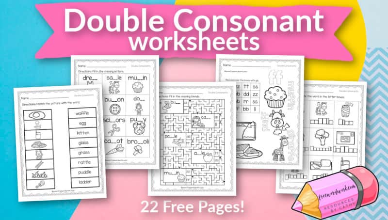 Double Consonant Worksheets - Free Word Work