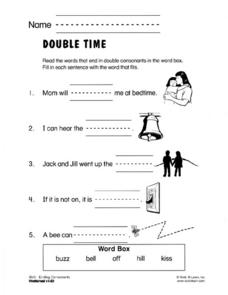 Double Time Worksheet for Kindergarten - 2nd Grade | Lesson Planet