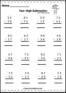 Two Digit Addition - Two-Digit Vertical Addition and Subtraction ...