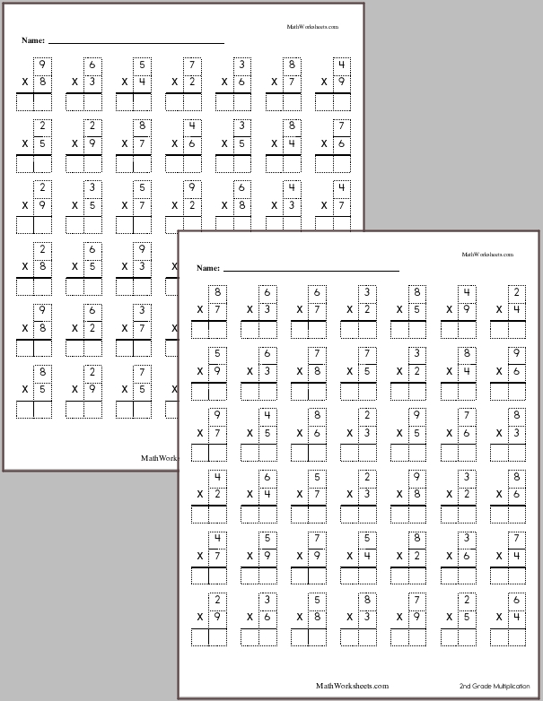 Multiplication Worksheets for 2nd Graders - Free with No Login ...