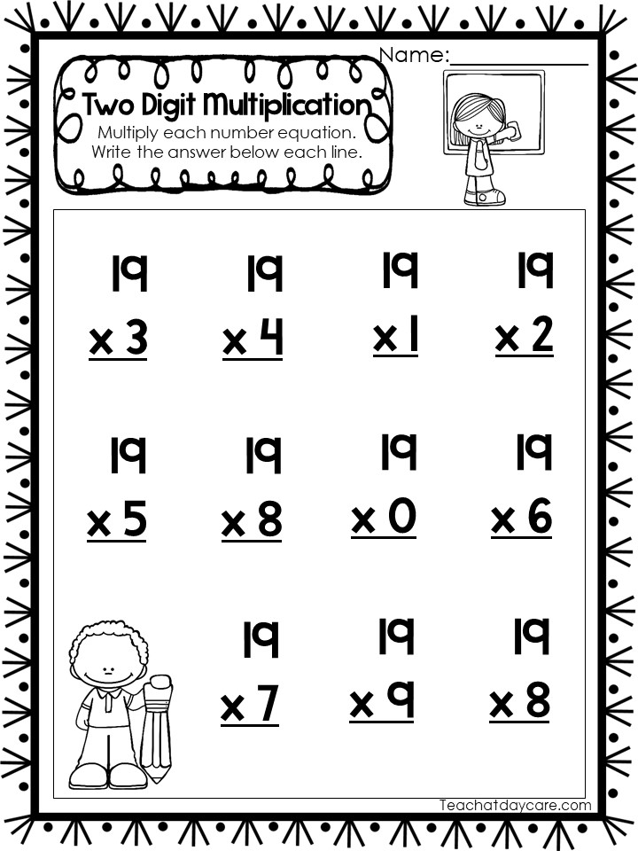 15 Two Digit Multiplication Worksheets. | Made By Teachers