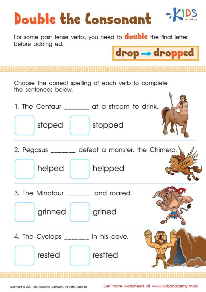 Double Consonants Worksheets With Answers for Grade 3 ...