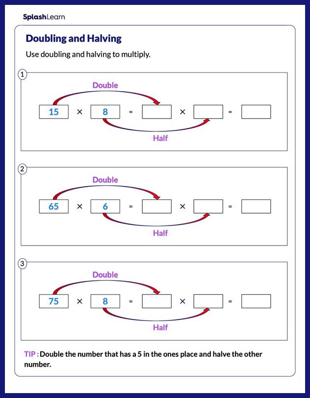 double multiplication worksheet