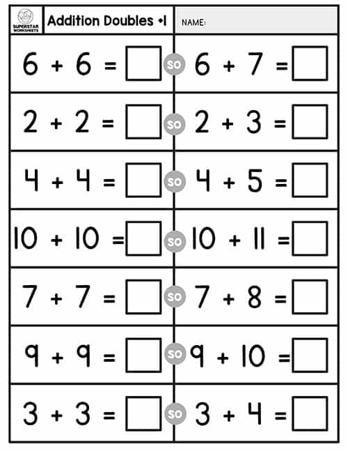 Addition Doubles Worksheets -Worksheets Library