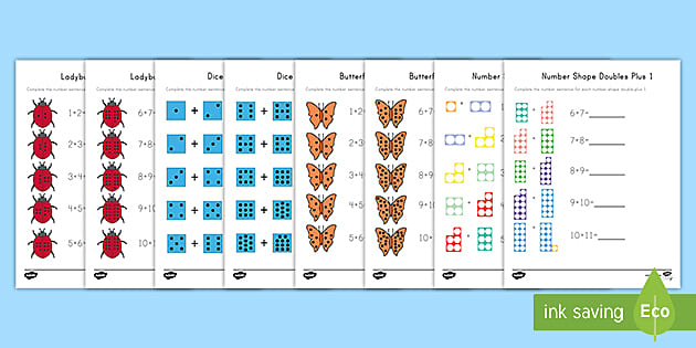 Doubles Plus One Activity with Pictures (teacher made)