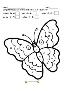 Near Doubles Worksheet for 1st - 2nd Grade | Lesson Planet