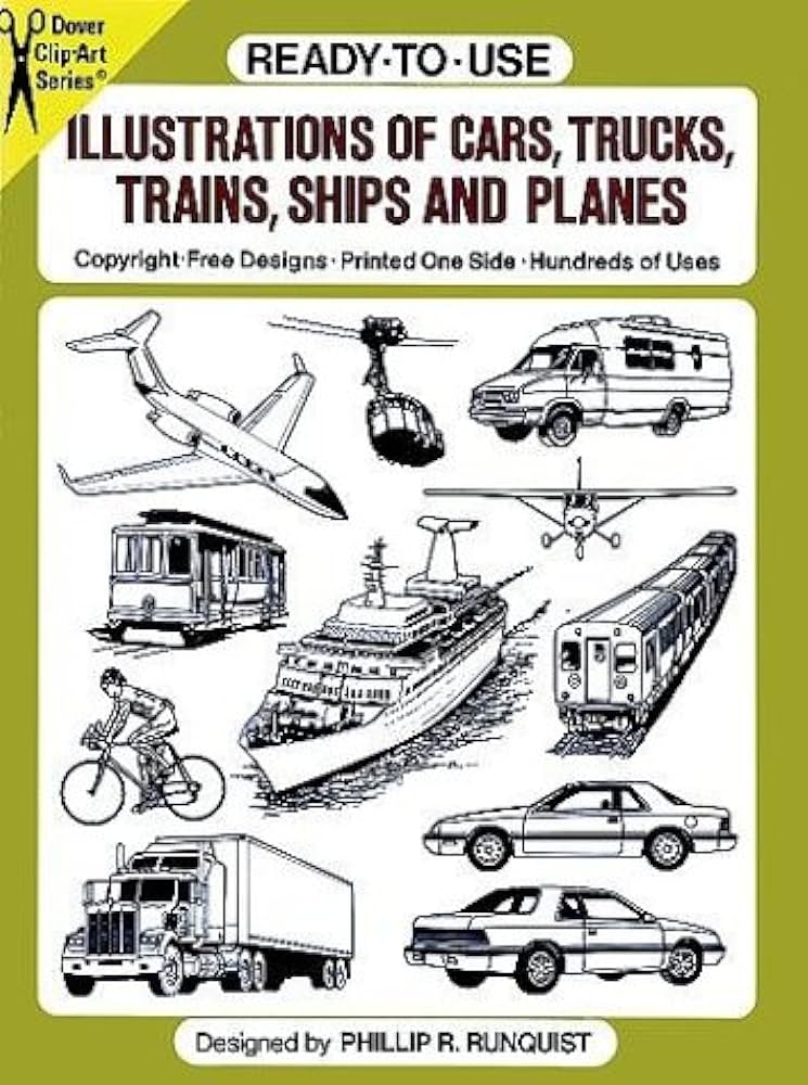 Buy Ready-to-Use Illustrations of Cars, Trucks, Trains, Ships and ...