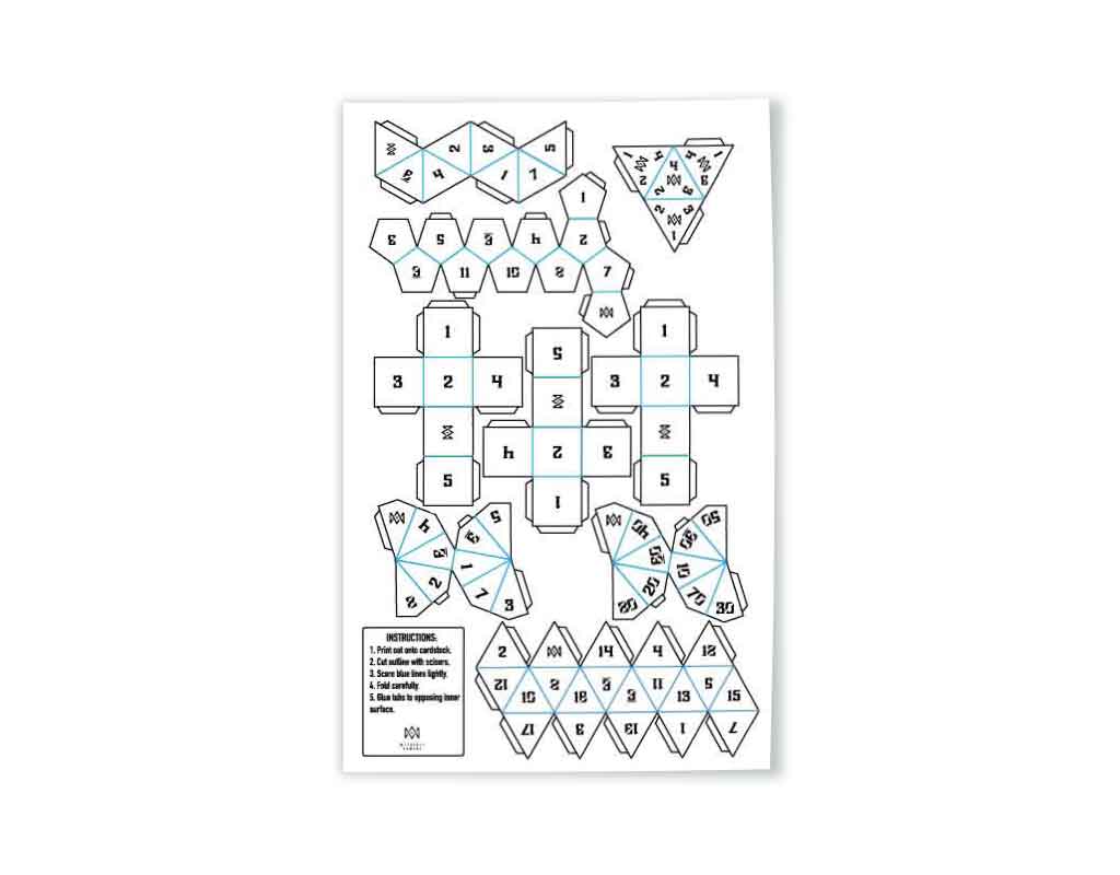 download printable dice