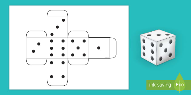 FREE! - 4x4 Dice Template Net | Twinkl (teacher made)