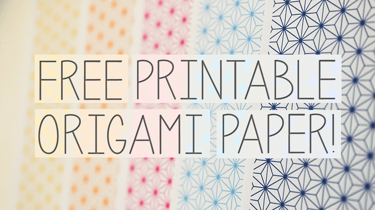 Free Printable Origami Papers from Paper Kawaii ?