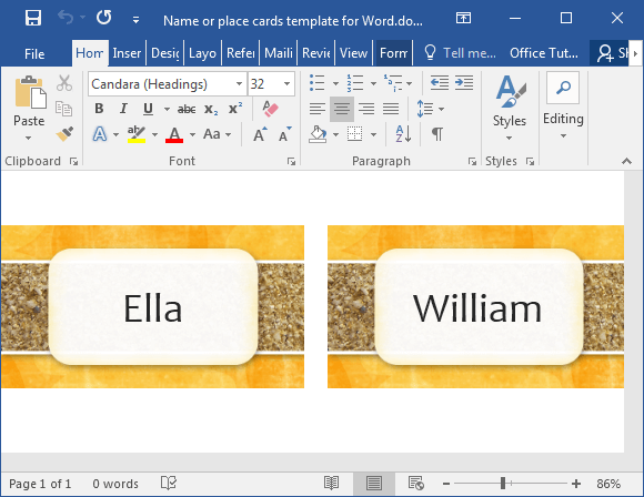 How To Make Printable Place Cards in Word