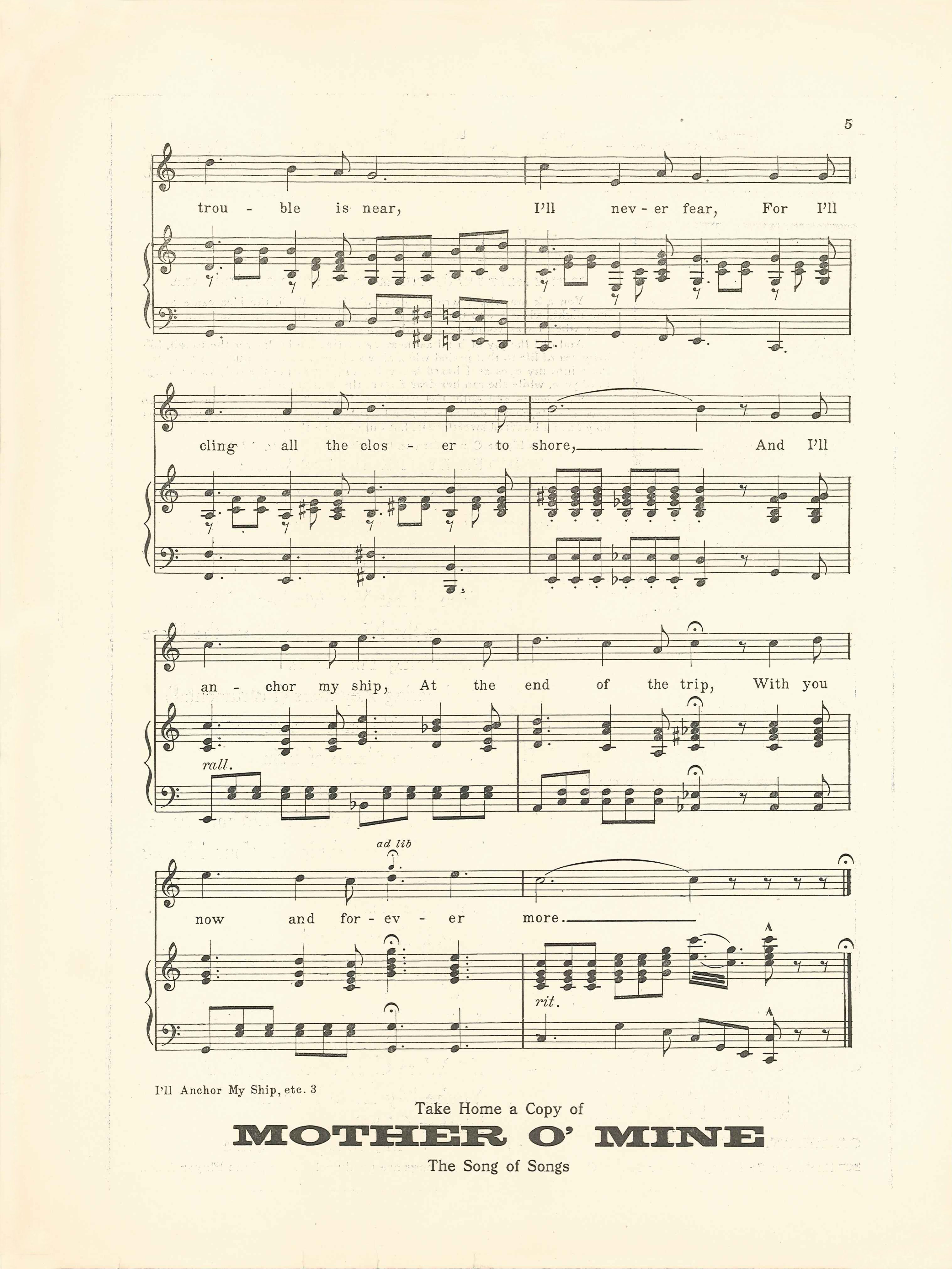 Harbor Of Love 1915 - Free Printable Sheet Music - Wings of Whimsy