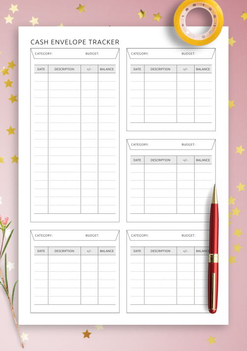 Printable Budget Templates - Download PDF A4, A5, Letter size