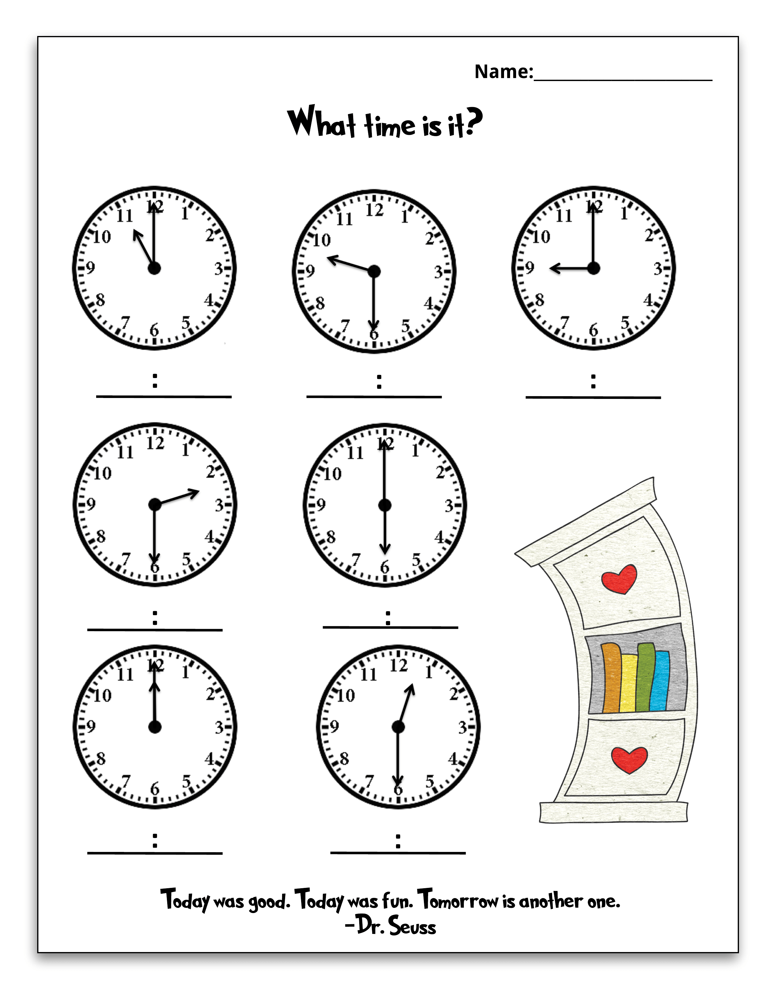 Free Dr. Seuss Printable Math Pack For Grades K-1st