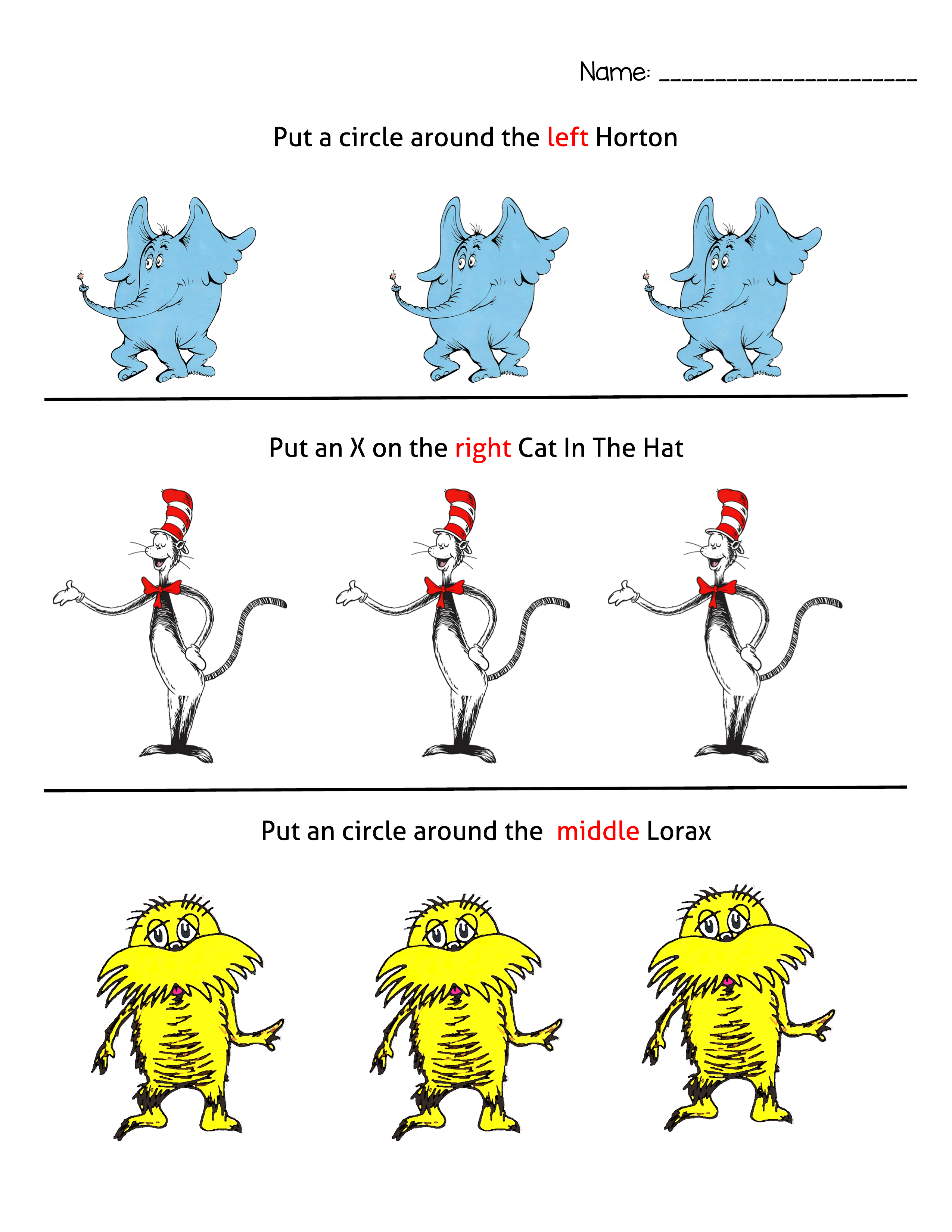 Free 32 Page Dr. Seuss Printable Pack for Pre-K thru 1st Grade