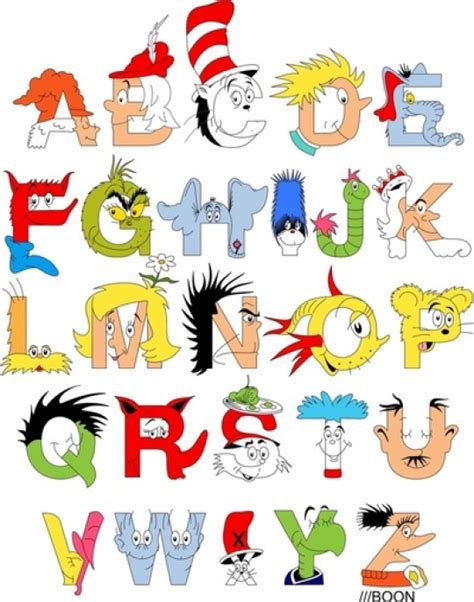 Dr Seuss Letters Printable