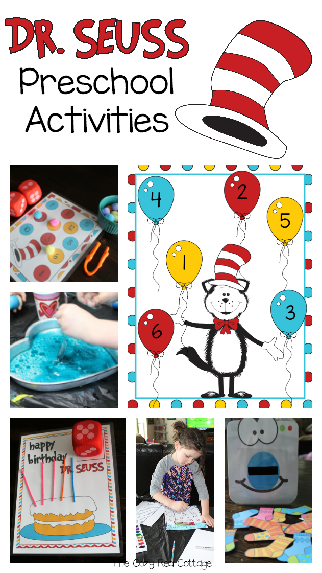 The Cozy Red Cottage: Dr. Seuss Preschool Fun (free printables)