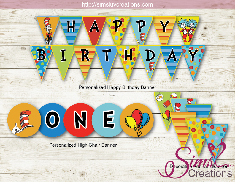 dr seuss happy birthday banner printable