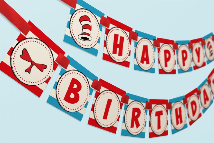 dr seuss happy birthday banner printable