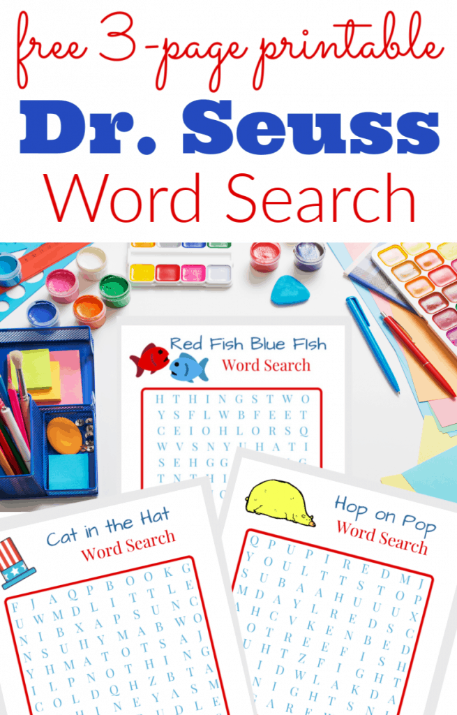 Free Dr. Seuss Word Search Printable - Organized 31