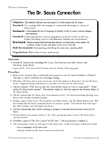 The Dr. Seuss Connection Printable (4th - 7th Grade) - TeacherVision