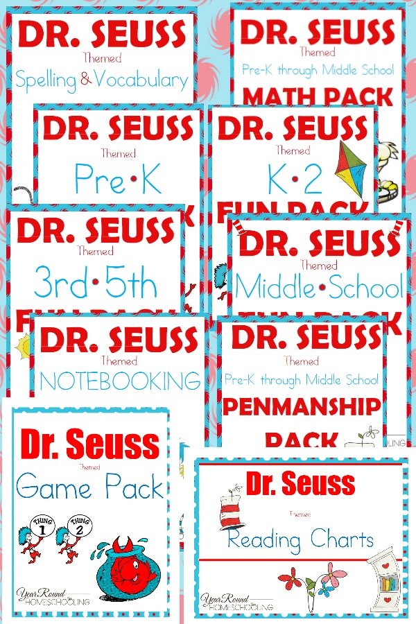 Dr. Seuss Printables - Year Round Homeschooling