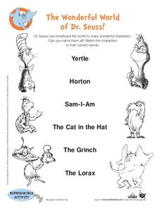 dr seuss worksheet kindergarten