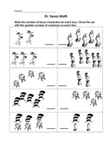 Dr. Seuss Math and Equations Worksheet for 3rd - 4th Grade ...