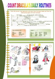 Dracula Vampire and Black cat worksheet. Education Game for ...