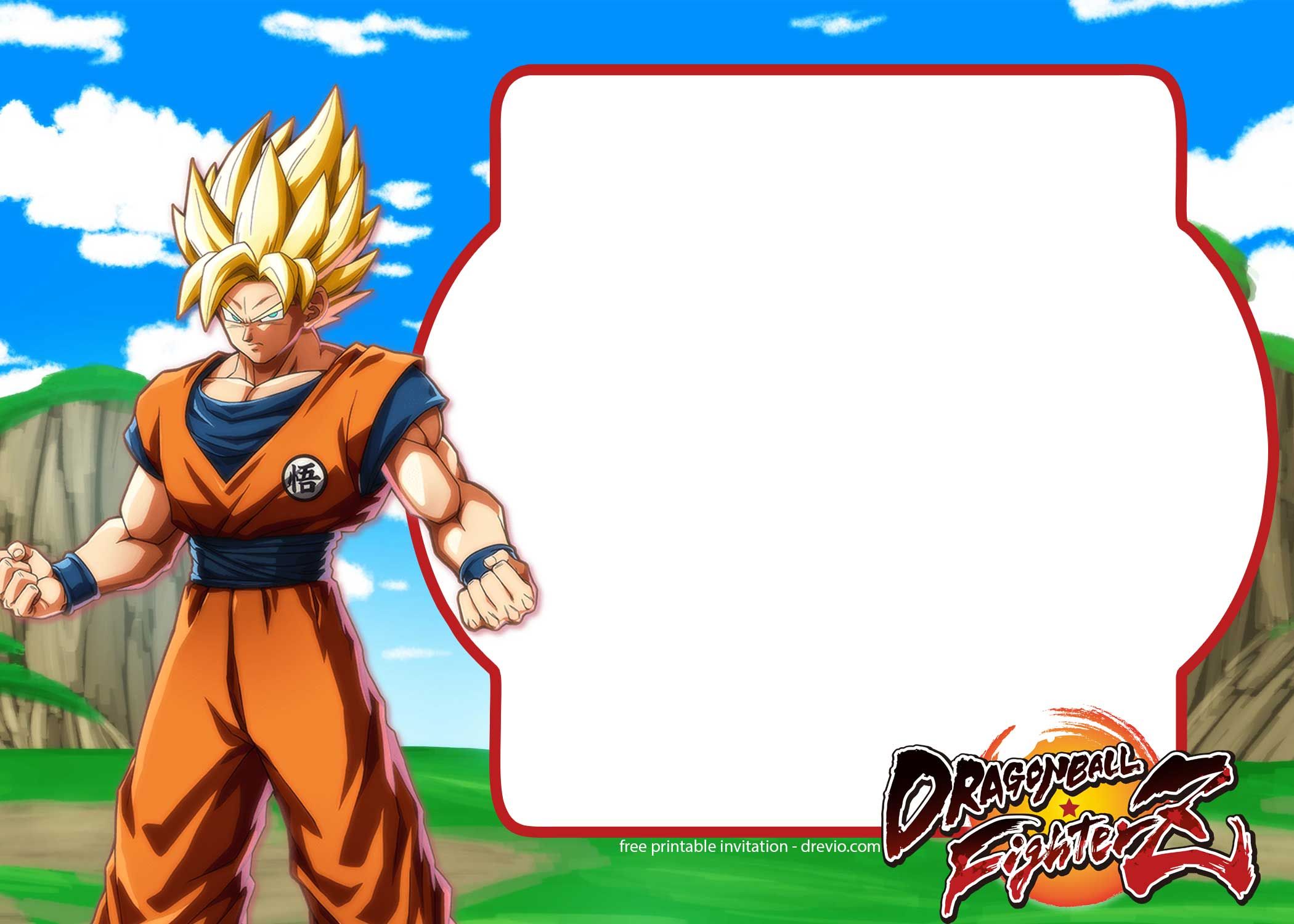 dragon ball z printable birthday cards