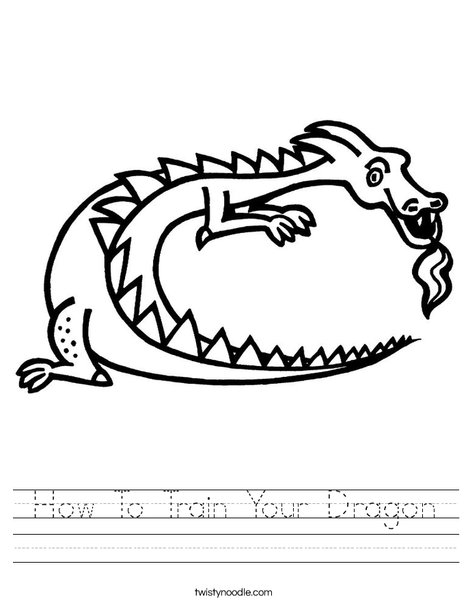 How To Train Your Dragon Worksheet - Twisty Noodle