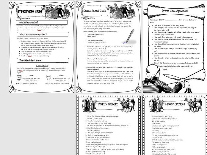 Drama Starter Kit (printables, worksheets, powerpoint) | Teaching ...