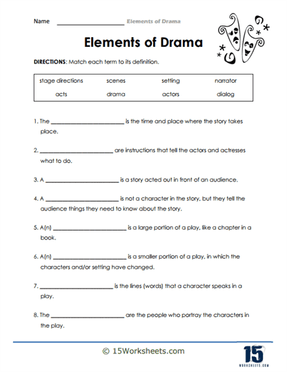 Elements of Drama Worksheets - 15 Worksheets Library